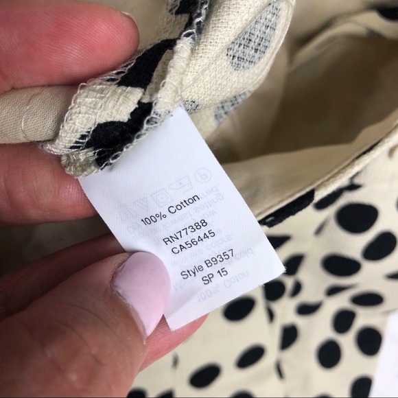 J. Crew Black Polka Dot Pleated Shorts Size 2 - Picture 5 of 5